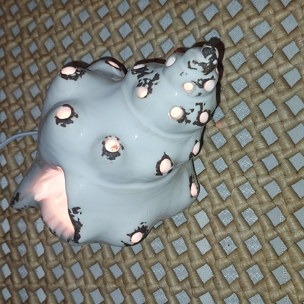 Ceramic  Nautical Conch shell light Vtg